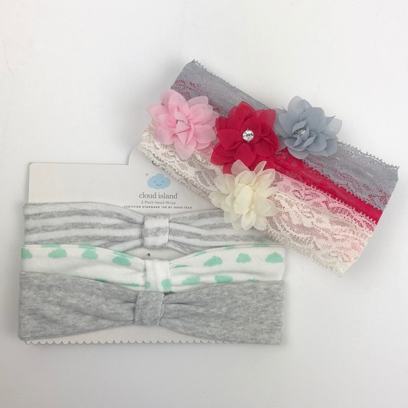cloud island Other - Cloud Island baby girl accessories - headband sets